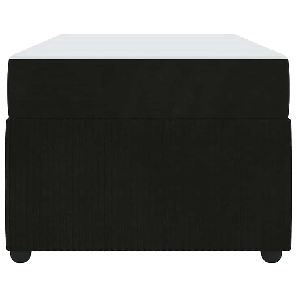 vidaXL Σκελετός κρεβατιού με στρώμα Μαύρο 80 x 200 cm Βελούδο