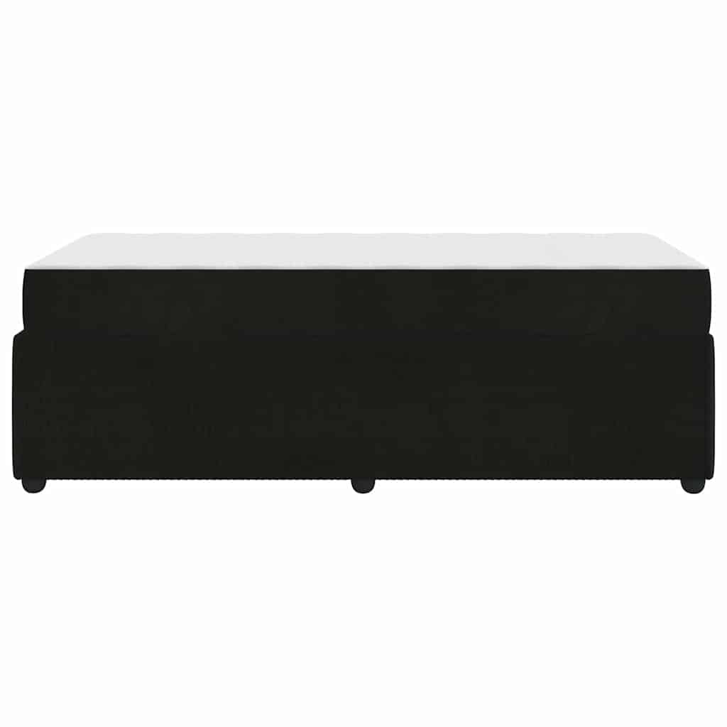 vidaXL Σκελετός κρεβατιού με στρώμα Μαύρο 80 x 200 cm Βελούδο