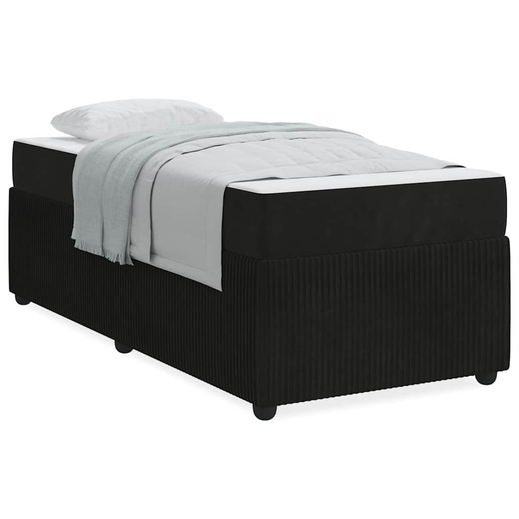 vidaXL Σκελετός κρεβατιού με στρώμα Μαύρο 80 x 200 cm Βελούδο
