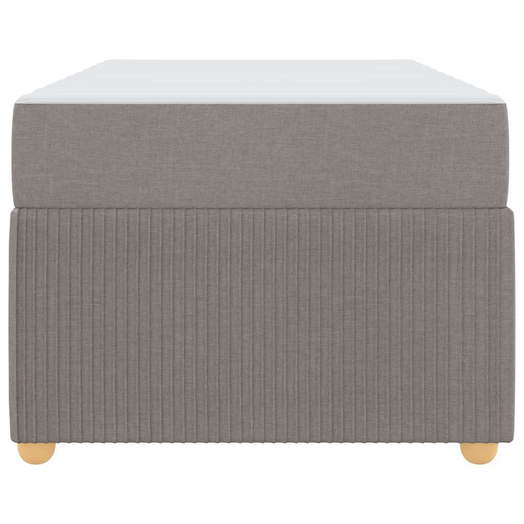 vidaXL Σκελετός Κρεβατιού με στρώμα Taupe 90 x 190 cm ύφασμα