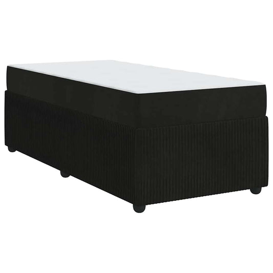 vidaXL Σκελετός κρεβατιού με στρώμα Μαύρο 90 x 190 cm Βελούδο