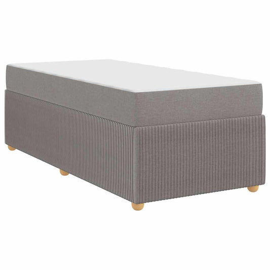 vidaXL Σκελετός κρεβατιού με στρώμα με στρώμα Taupe 90 x 200 cm ύφασμα