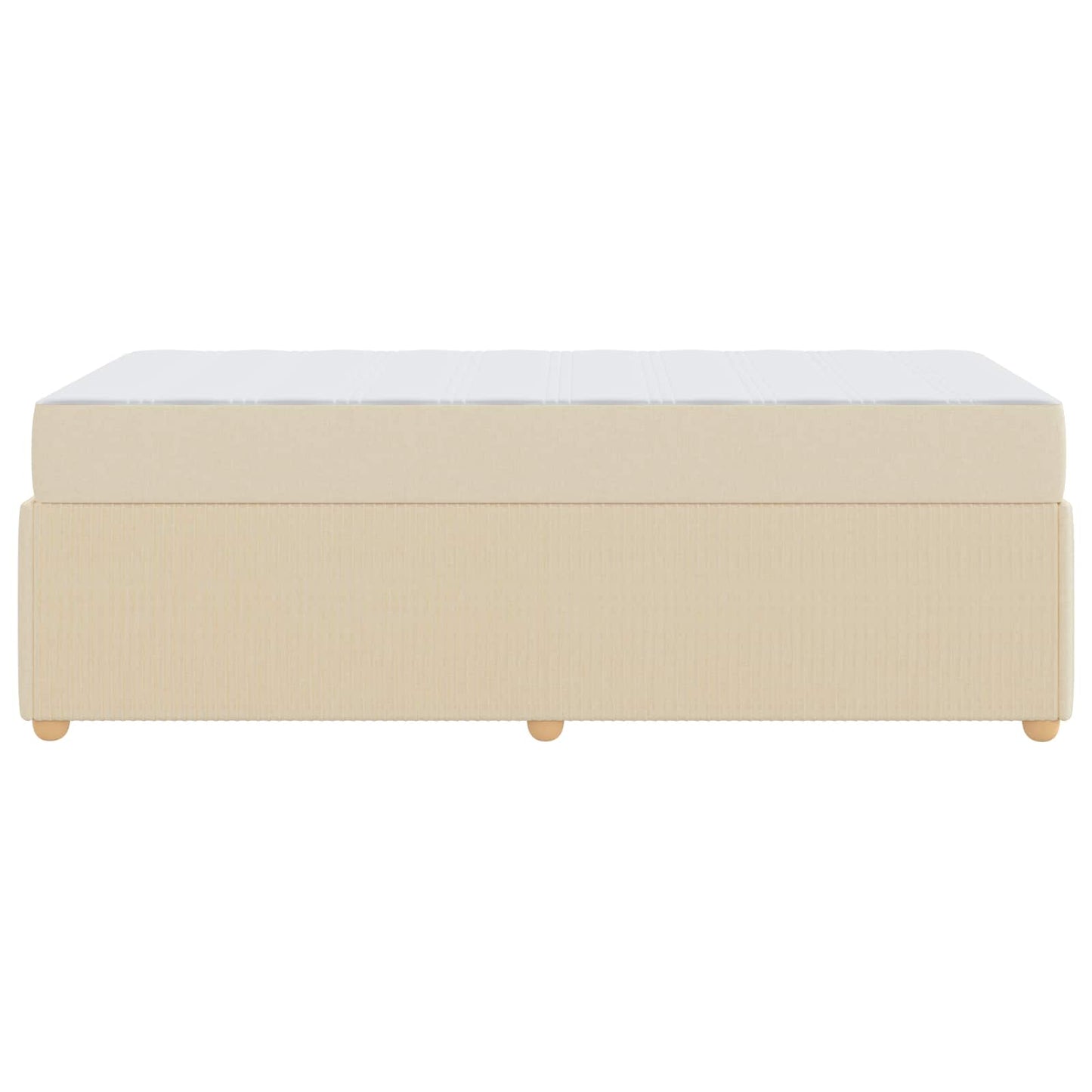vidaXL Σκελετός Κρεβατιού με στρώμα Κρεμ 90 x 200 cm ύφασμα