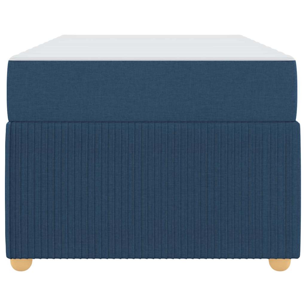 vidaXL Σκελετός Κρεβατιού με στρώμα Μπλε 90 x 200 cm ύφασμα