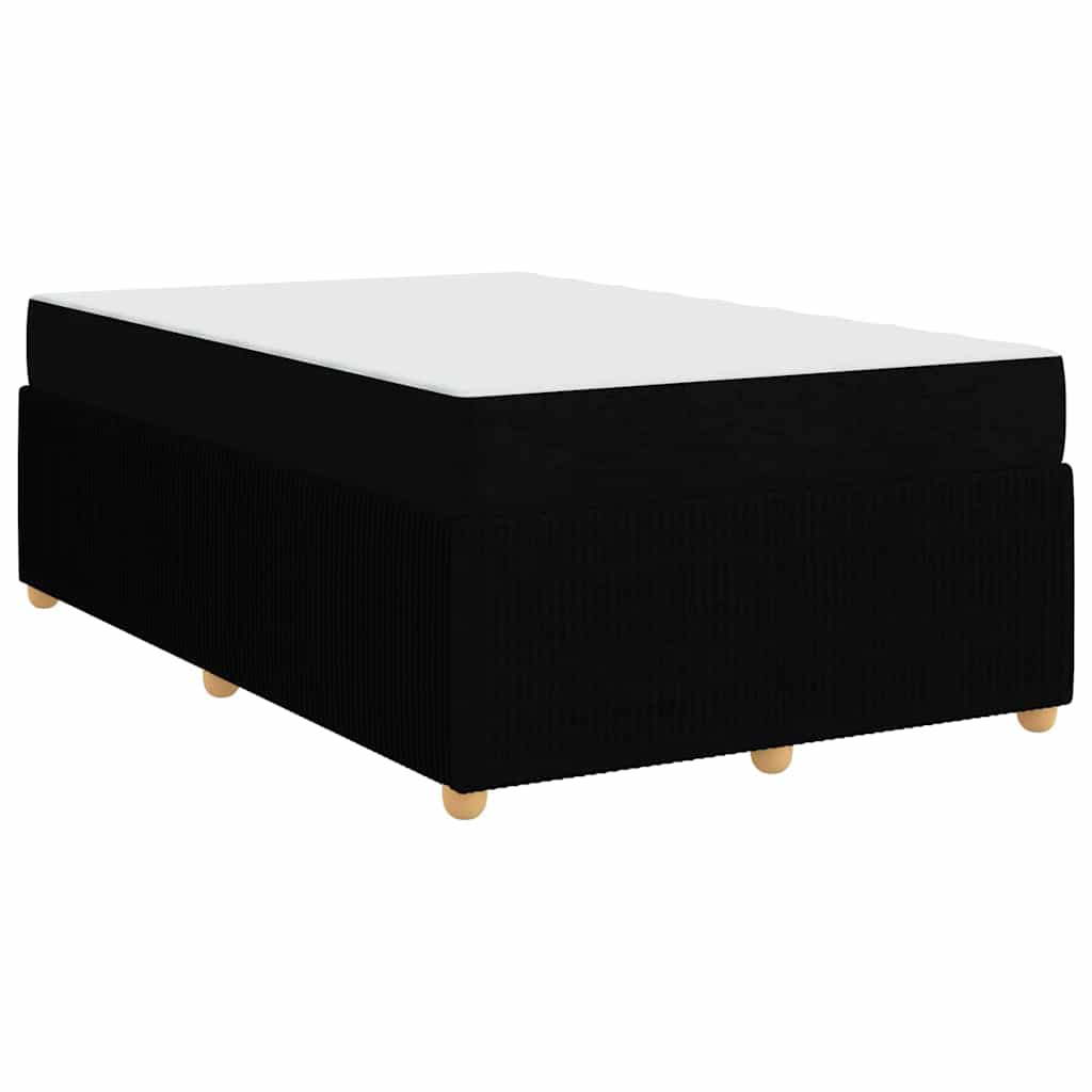 vidaXL Σκελετός κρεβατιού με στρώμα Μαύρο 120 x 190 cm ύφασμα