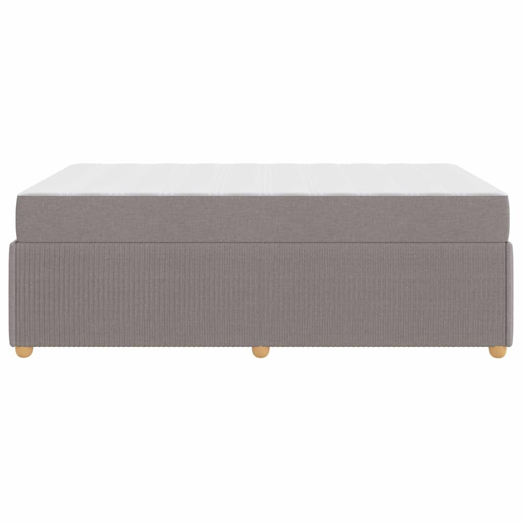 vidaXL Σκελετός Κρεβατιού με στρώμα Taupe 120 x 190 cm ύφασμα