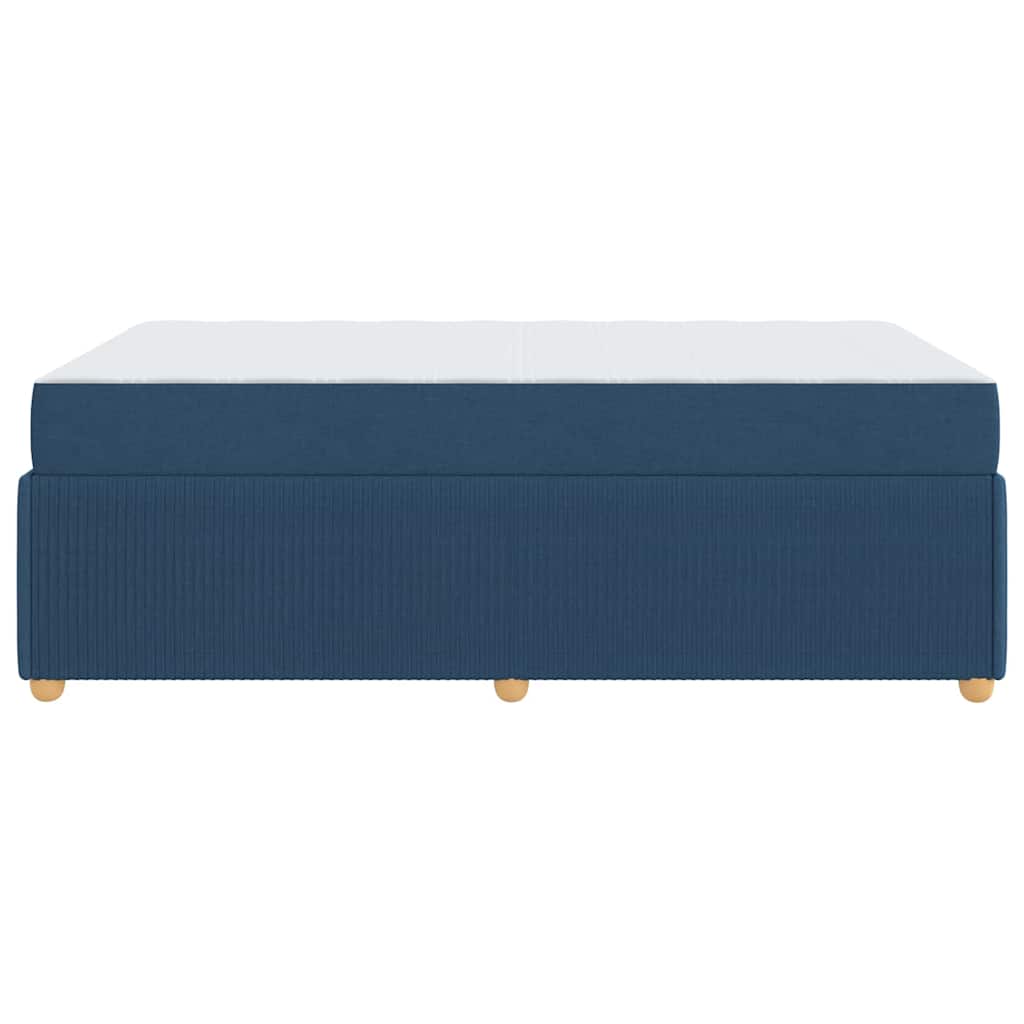 vidaXL Σκελετός Κρεβατιού με στρώμα Μπλε 120 x 190 cm ύφασμα