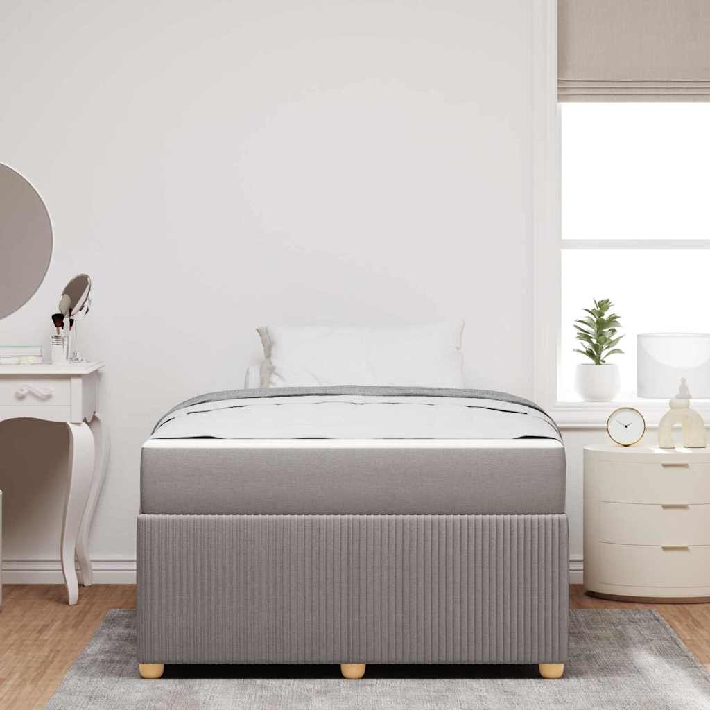 vidaXL Σκελετός Κρεβατιού με στρώμα Taupe 120 x 200 cm ύφασμα