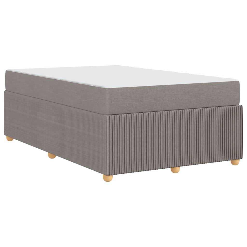 vidaXL Σκελετός Κρεβατιού με στρώμα Taupe 120 x 200 cm ύφασμα