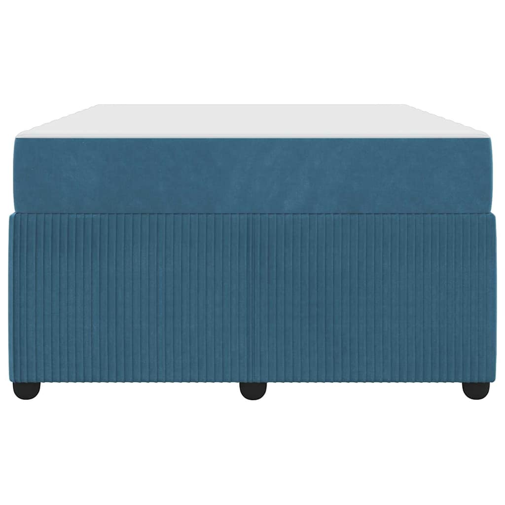 vidaXL Σκελετός Κρεβατιού με στρώμα Μπλε 120 x 200 cm ύφασμα