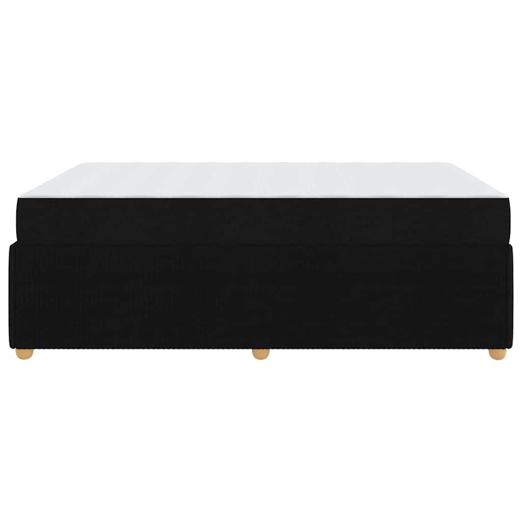 vidaXL Σκελετός Κρεβατιού με στρώμα Μαύρο 140 x 200 cm ύφασμα