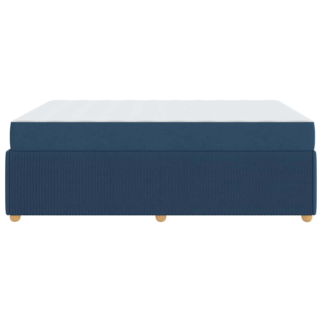 vidaXL Σκελετός Κρεβατιού με στρώμα Μπλε 140 x 200 cm ύφασμα