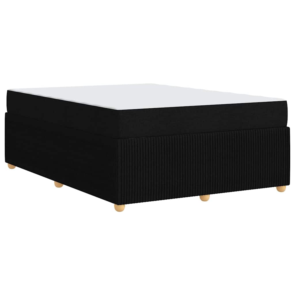 vidaXL Σκελετός Κρεβατιού με στρώμα Μαύρο 160 x 200 cm ύφασμα