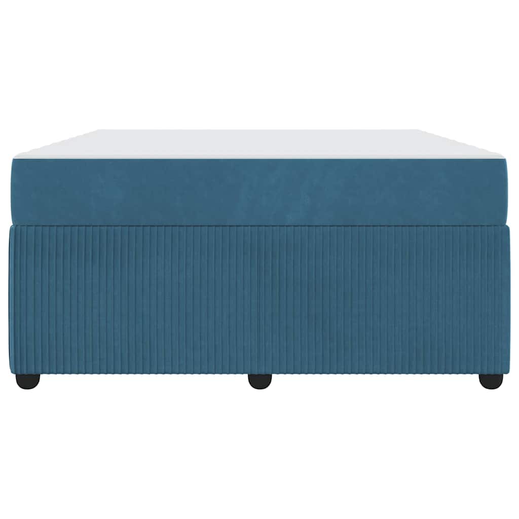 vidaXL Σκελετός Κρεβατιού με στρώμα Μπλε 160 x 200 cm ύφασμα