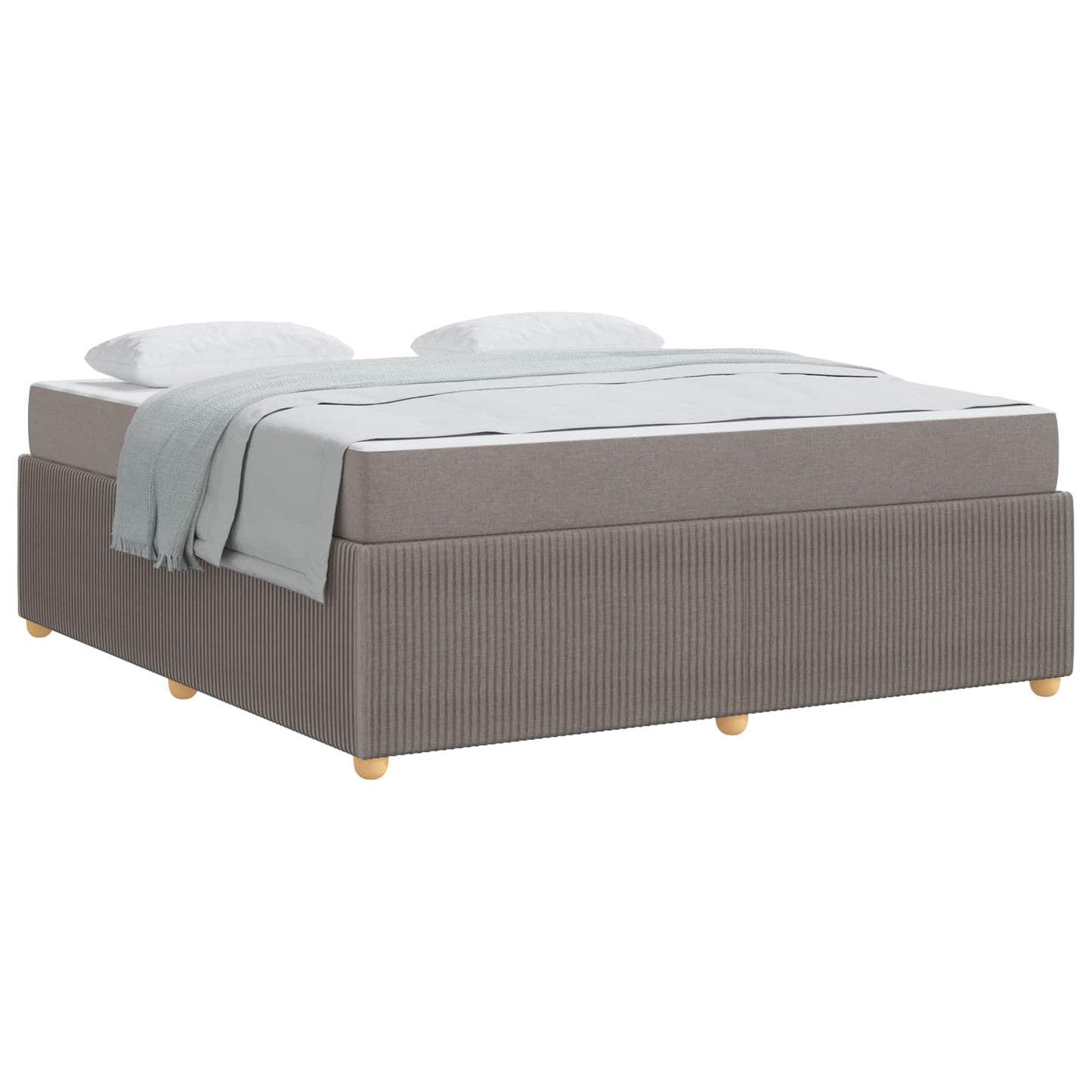 vidaXL Σκελετός Κρεβατιού με στρώμα Taupe 180 x 200 cm ύφασμα
