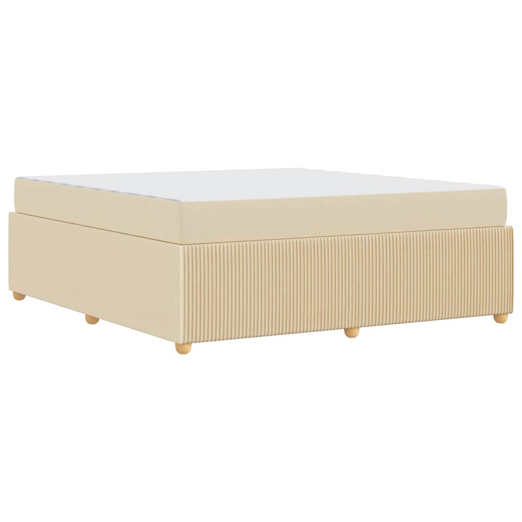 vidaXL Σκελετός Κρεβατιού με στρώμα Κρεμ 180 x 200 cm ύφασμα