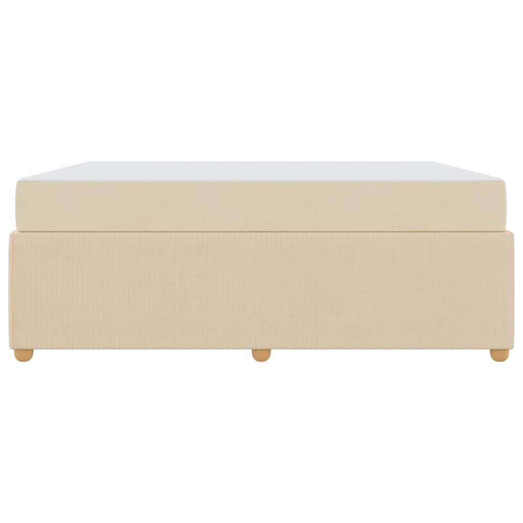 vidaXL Σκελετός Κρεβατιού με στρώμα Κρεμ 180 x 200 cm ύφασμα