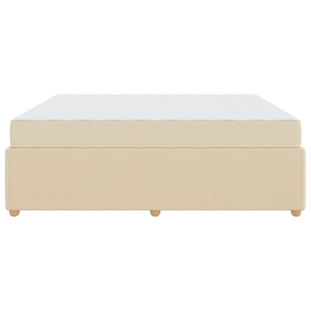 vidaXL Σκελετός Κρεβατιού με στρώμα Κρεμ 180 x 200 cm ύφασμα