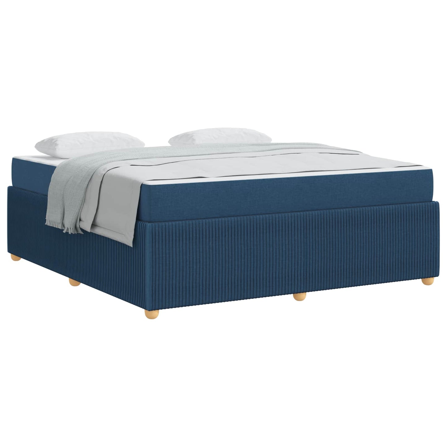 vidaXL Σκελετός Κρεβατιού με στρώμα Μπλε 180 x 200 cm ύφασμα