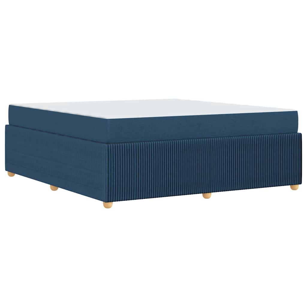vidaXL Σκελετός Κρεβατιού με στρώμα Μπλε 180 x 200 cm ύφασμα
