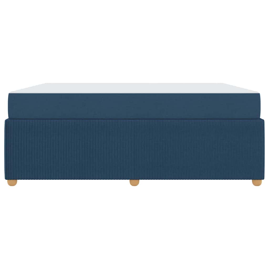 vidaXL Σκελετός Κρεβατιού με στρώμα Μπλε 180 x 200 cm ύφασμα