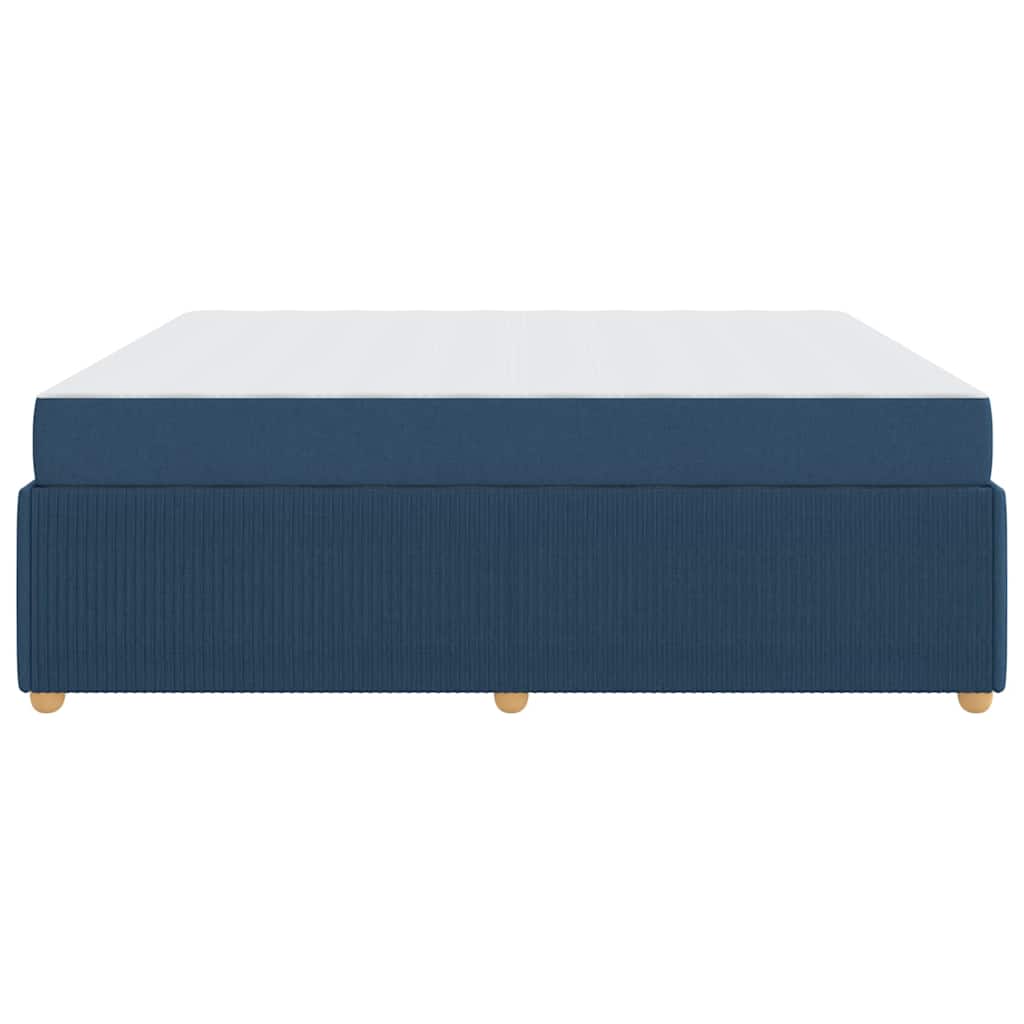 vidaXL Σκελετός Κρεβατιού με στρώμα Μπλε 180 x 200 cm ύφασμα