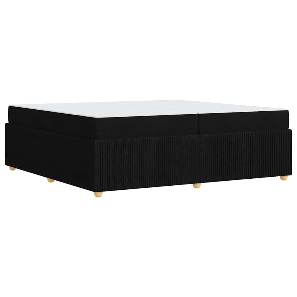 vidaXL Σκελετός Κρεβατιού με στρώμα Μαύρο 200 x 200 cm ύφασμα