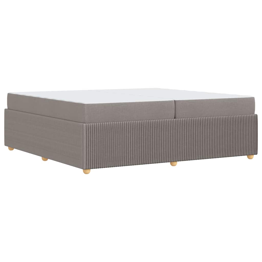 vidaXL Σκελετός Κρεβατιού με στρώμα Taupe 200 x 200 cm ύφασμα