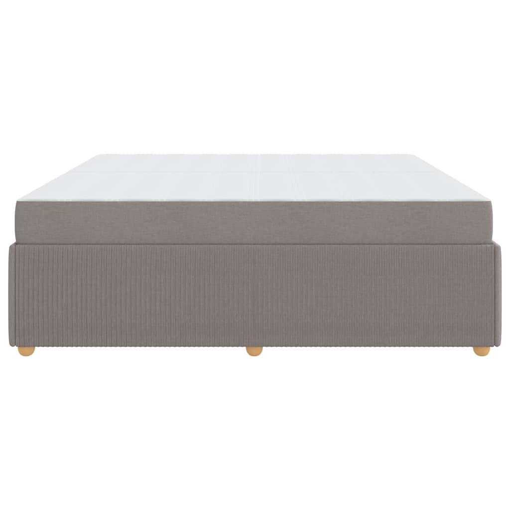 vidaXL Σκελετός Κρεβατιού με στρώμα Taupe 200 x 200 cm ύφασμα