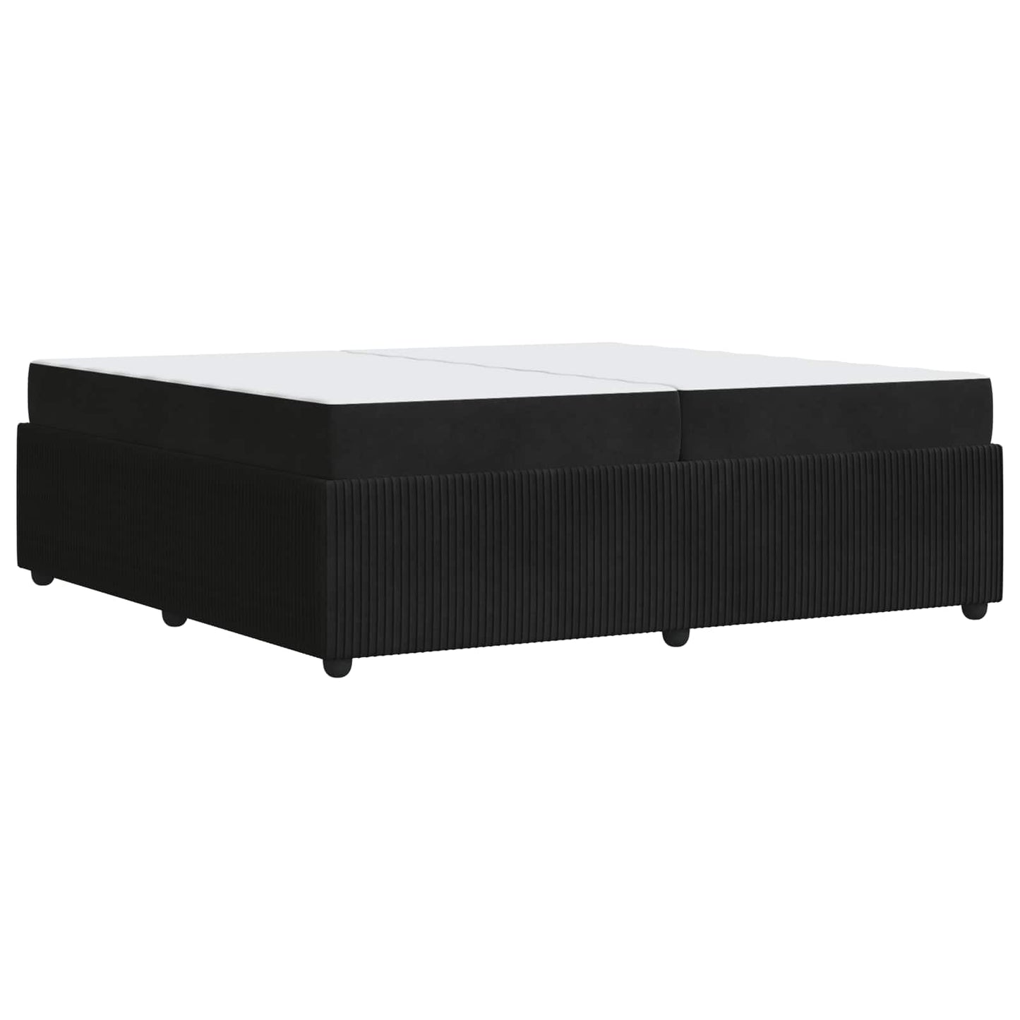vidaXL Σκελετός Κρεβατιού με στρώμα Μαύρο 200 x 200 cm ύφασμα