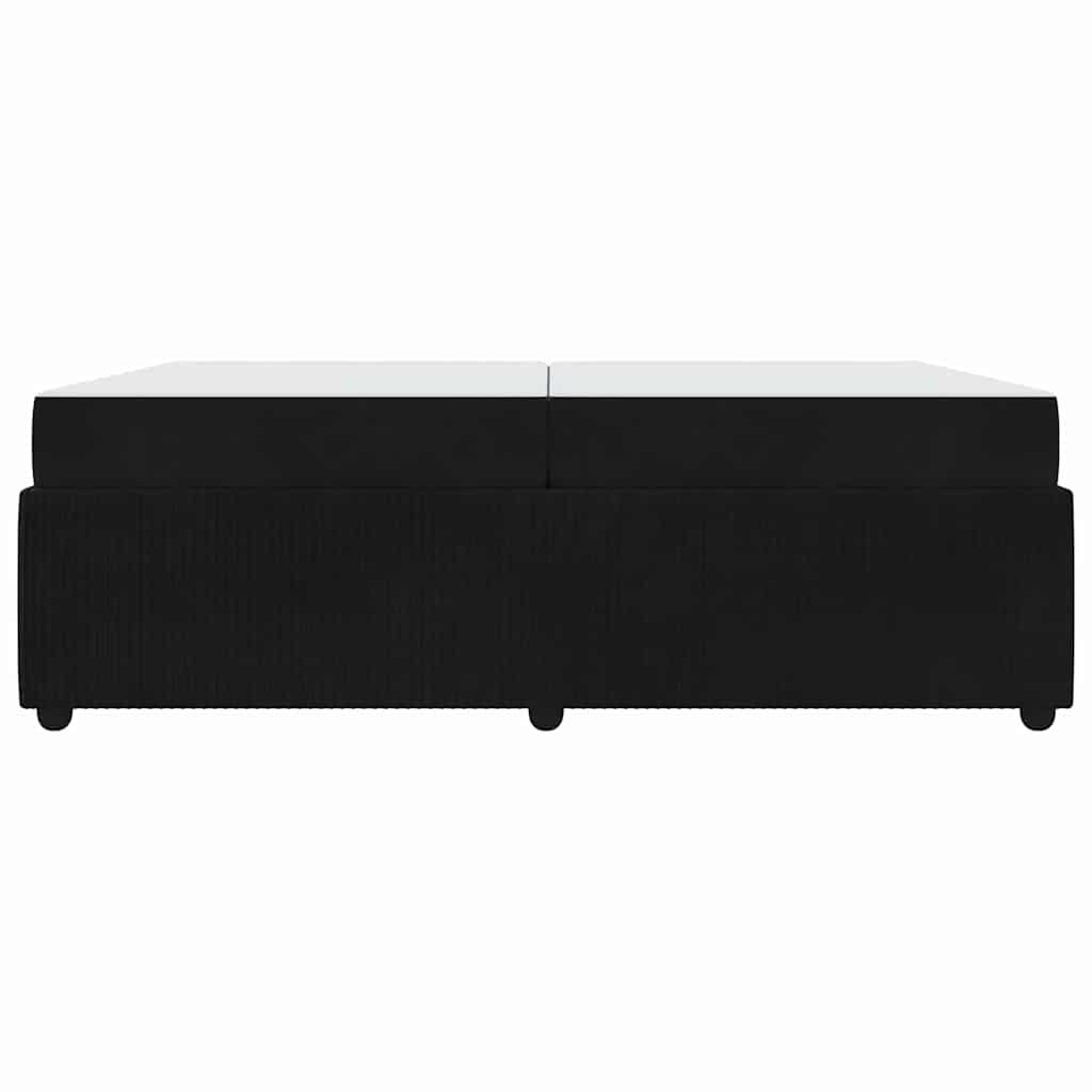 vidaXL Σκελετός Κρεβατιού με στρώμα Μαύρο 200 x 200 cm ύφασμα