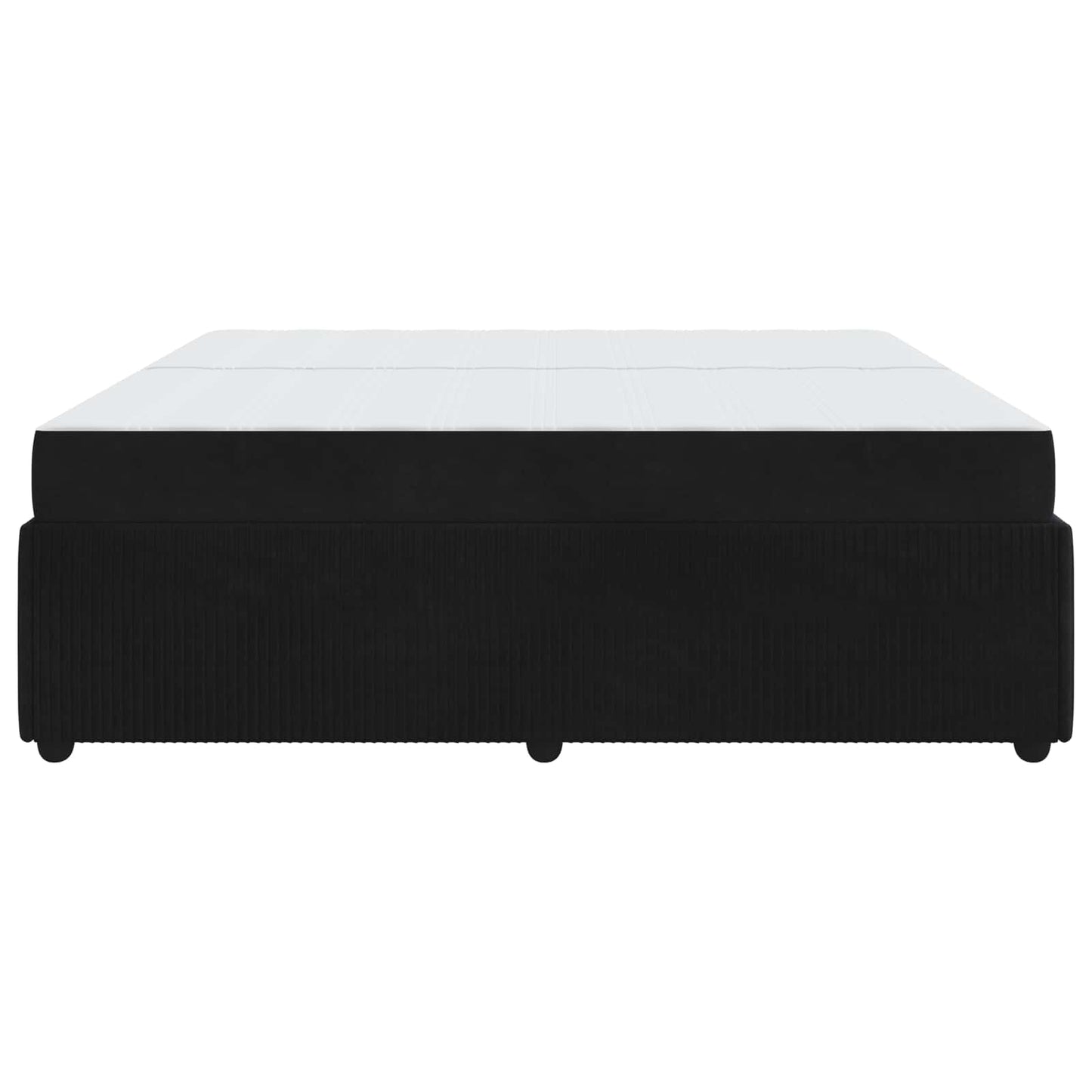 vidaXL Σκελετός Κρεβατιού με στρώμα Μαύρο 200 x 200 cm ύφασμα