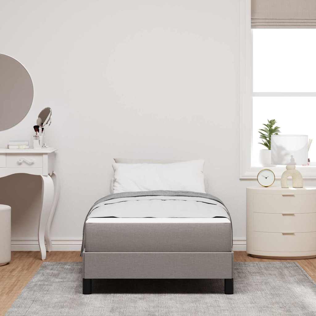 vidaXL Κρεβάτι με ελατήρια με στρώμα Taupe 80 x 200 cm ύφασμα