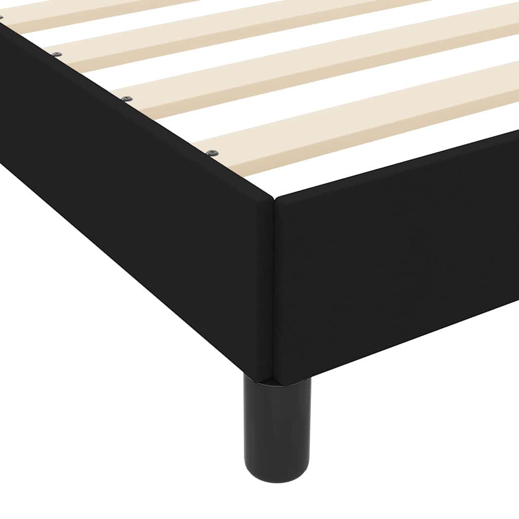 vidaXL Κρεβάτι με ελατήρια με στρώμα Μαύρο 90 x 190 cm ύφασμα
