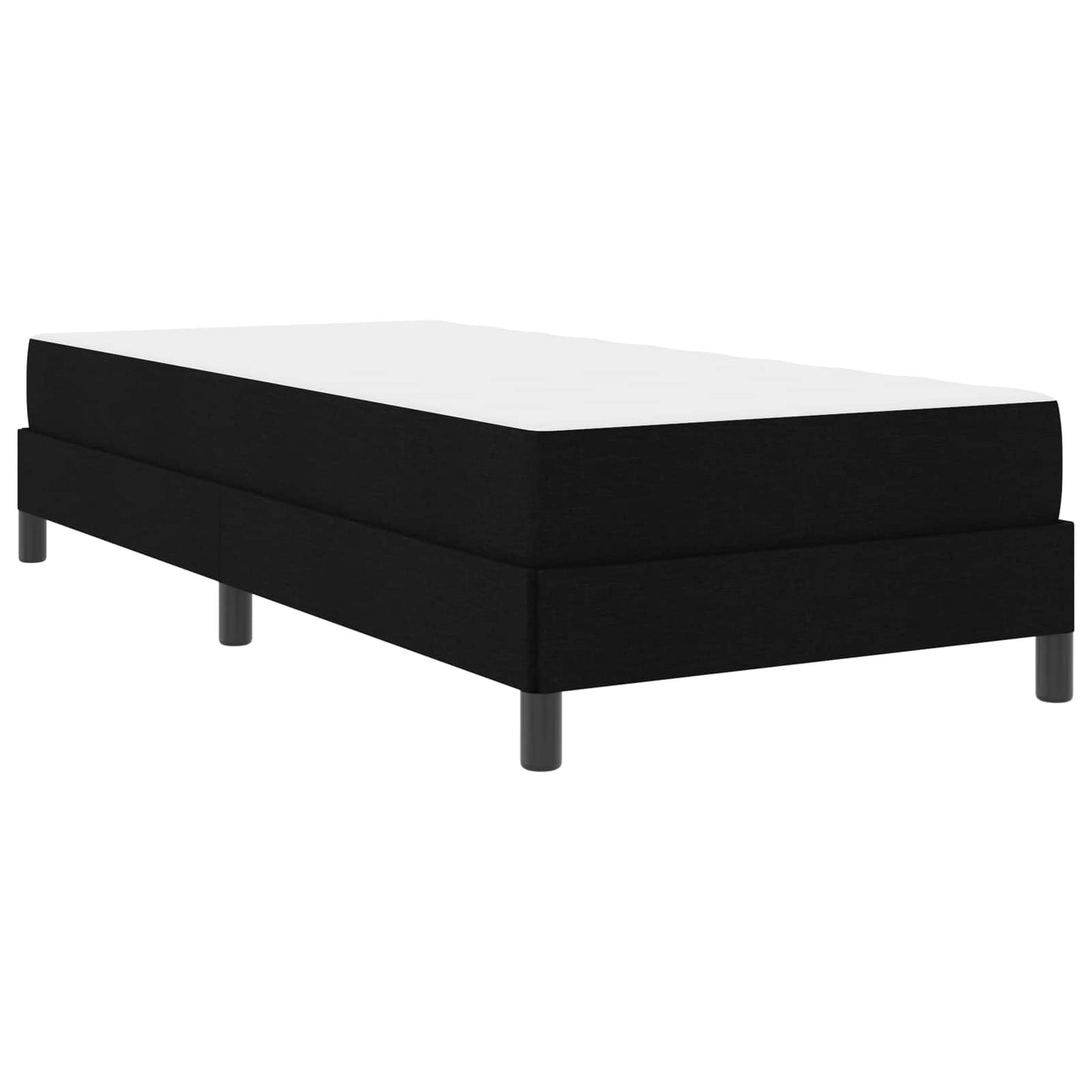 vidaXL Κρεβάτι με ελατήρια με στρώμα Μαύρο 90 x 190 cm ύφασμα