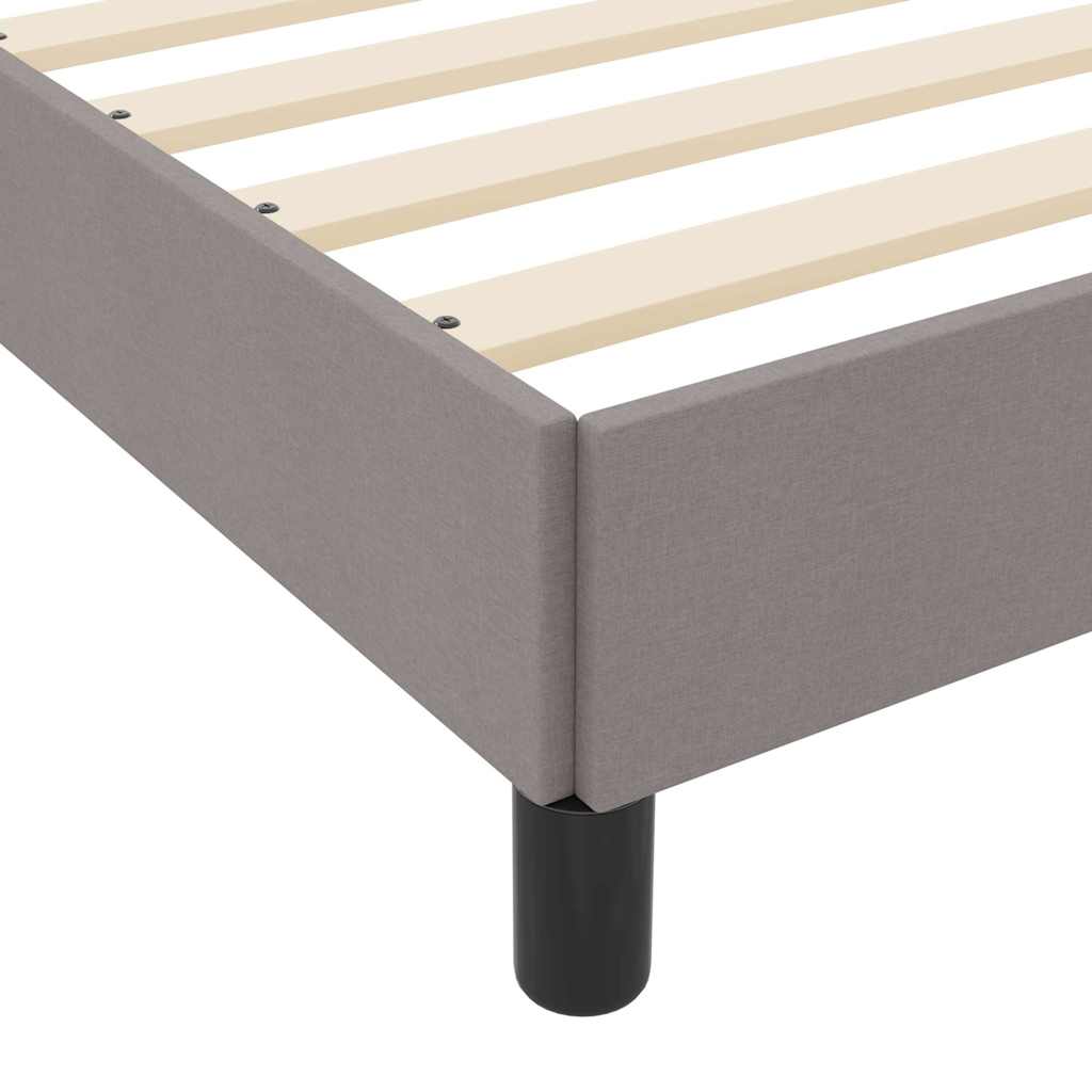 vidaXL Κρεβάτι με ελατήρια με στρώμα Taupe 90 x 190 cm ύφασμα
