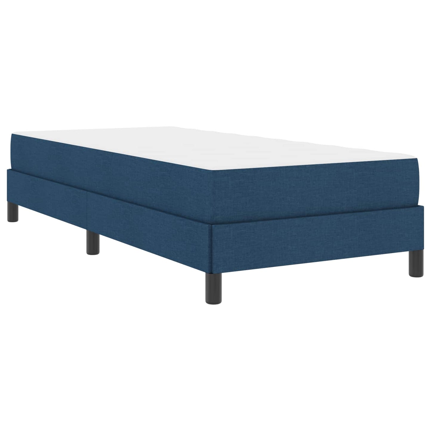 vidaXL Κρεβάτι με ελατήρια με στρώμα Μπλε 90 x 190 cm ύφασμα