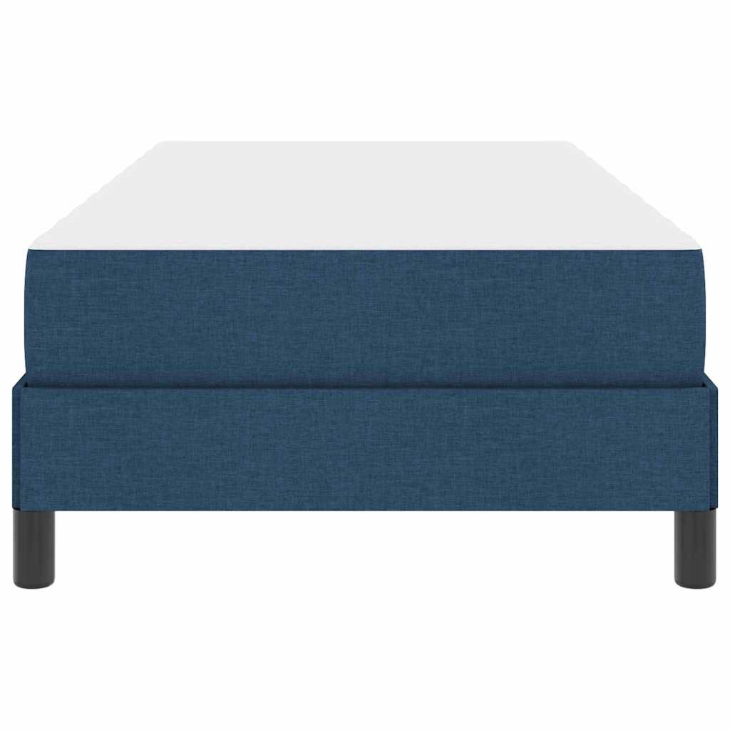 vidaXL Κρεβάτι με ελατήρια με στρώμα Μπλε 90 x 190 cm ύφασμα