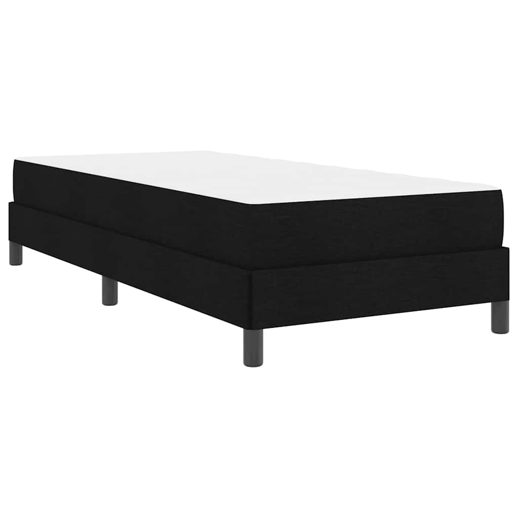vidaXL Κρεβάτι με ελατήρια με στρώμα Μαύρο 90 x 200 cm ύφασμα