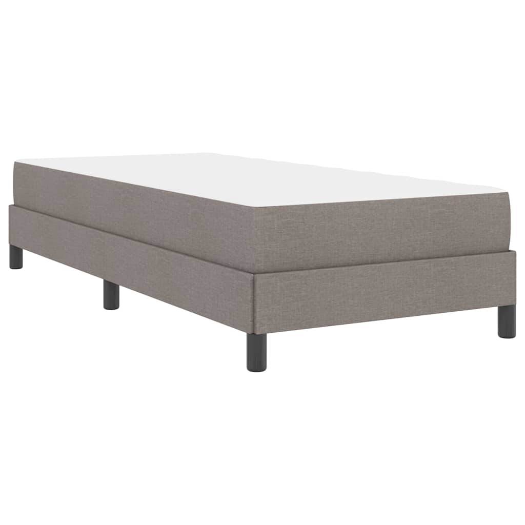 vidaXL Κρεβάτι με ελατήρια με στρώμα Taupe 90 x 200 cm ύφασμα