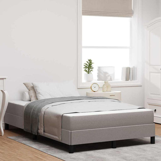 vidaXL Κρεβάτι με ελατήρια με στρώμα Taupe 120 x 200 cm ύφασμα