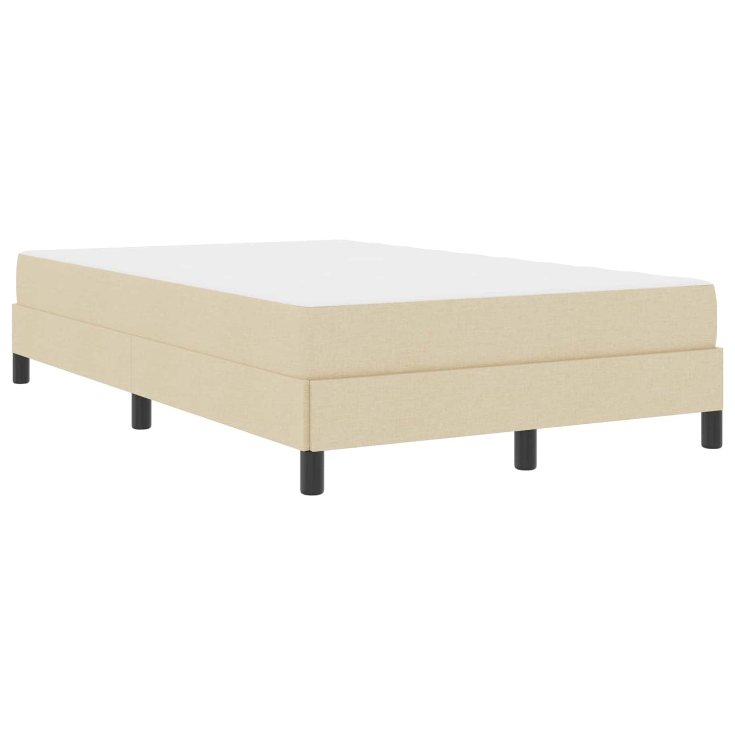 vidaXL Κρεβάτι με ελατήρια με στρώμα Κρεμ 120 x 200 cm ύφασμα