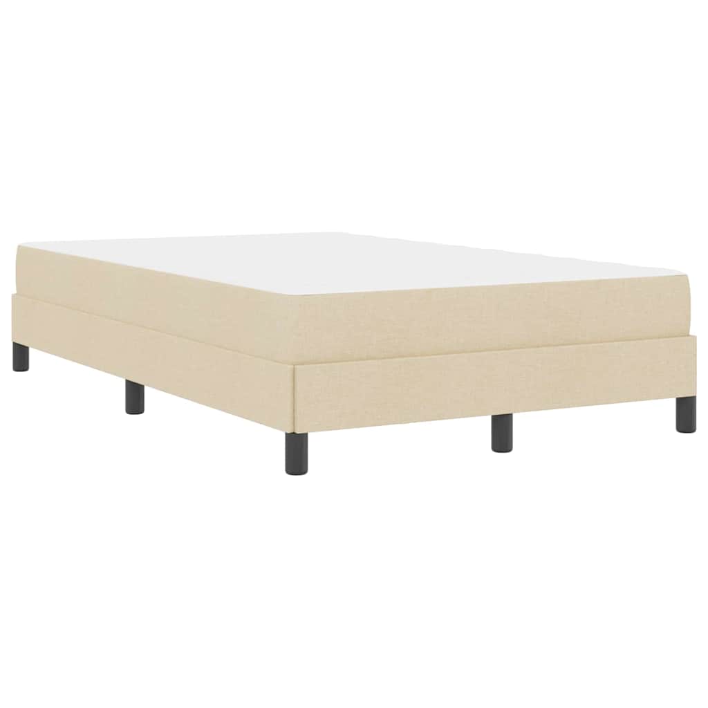 vidaXL Κρεβάτι με ελατήρια με στρώμα Κρεμ 120 x 200 cm ύφασμα