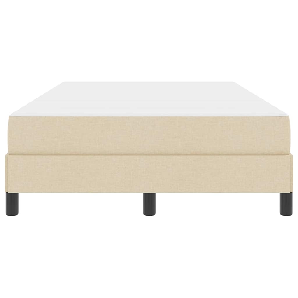 vidaXL Κρεβάτι με ελατήρια με στρώμα Κρεμ 120 x 200 cm ύφασμα