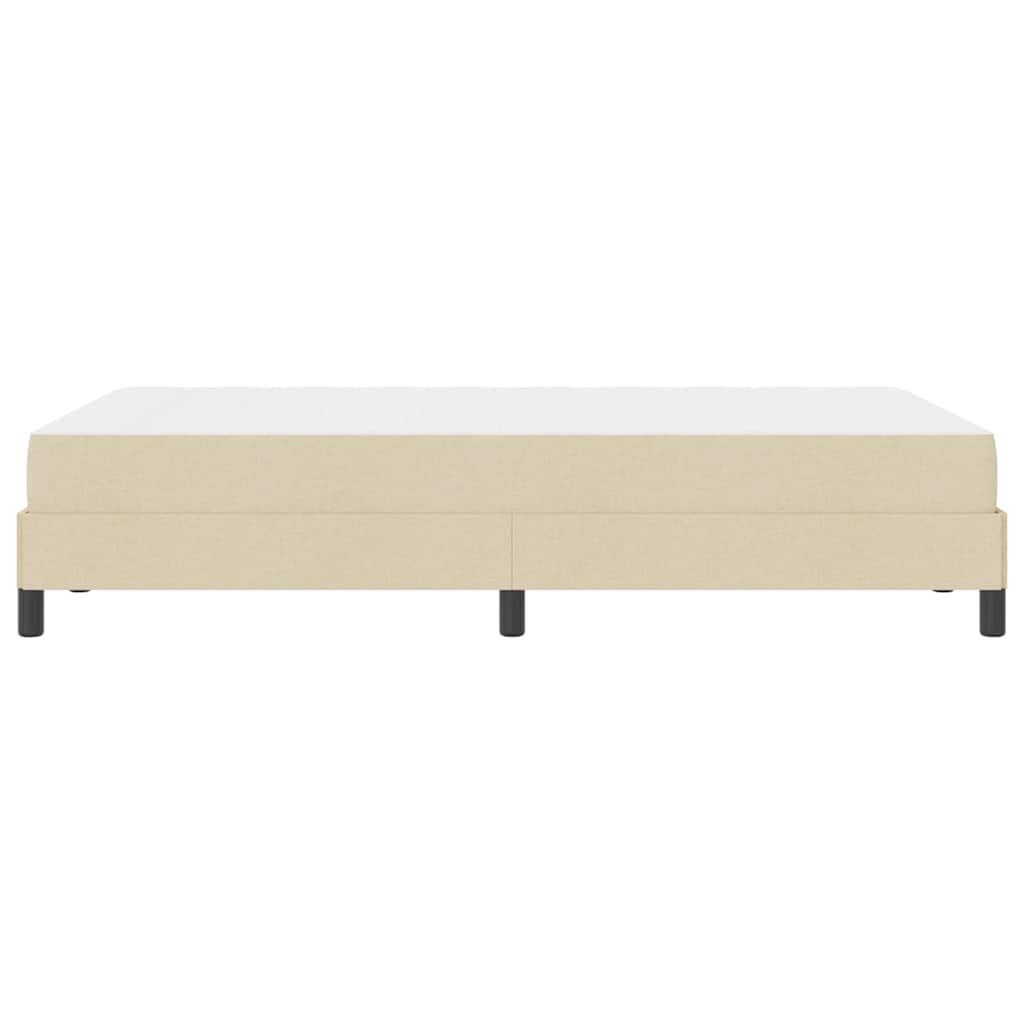 vidaXL Κρεβάτι με ελατήρια με στρώμα Κρεμ 120 x 200 cm ύφασμα