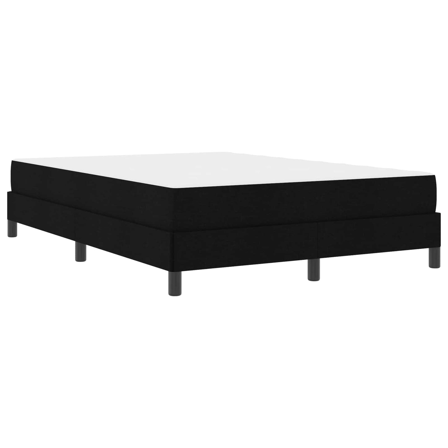 vidaXL Κρεβάτι με ελατήρια με στρώμα Μαύρο 140 x 190 cm ύφασμα