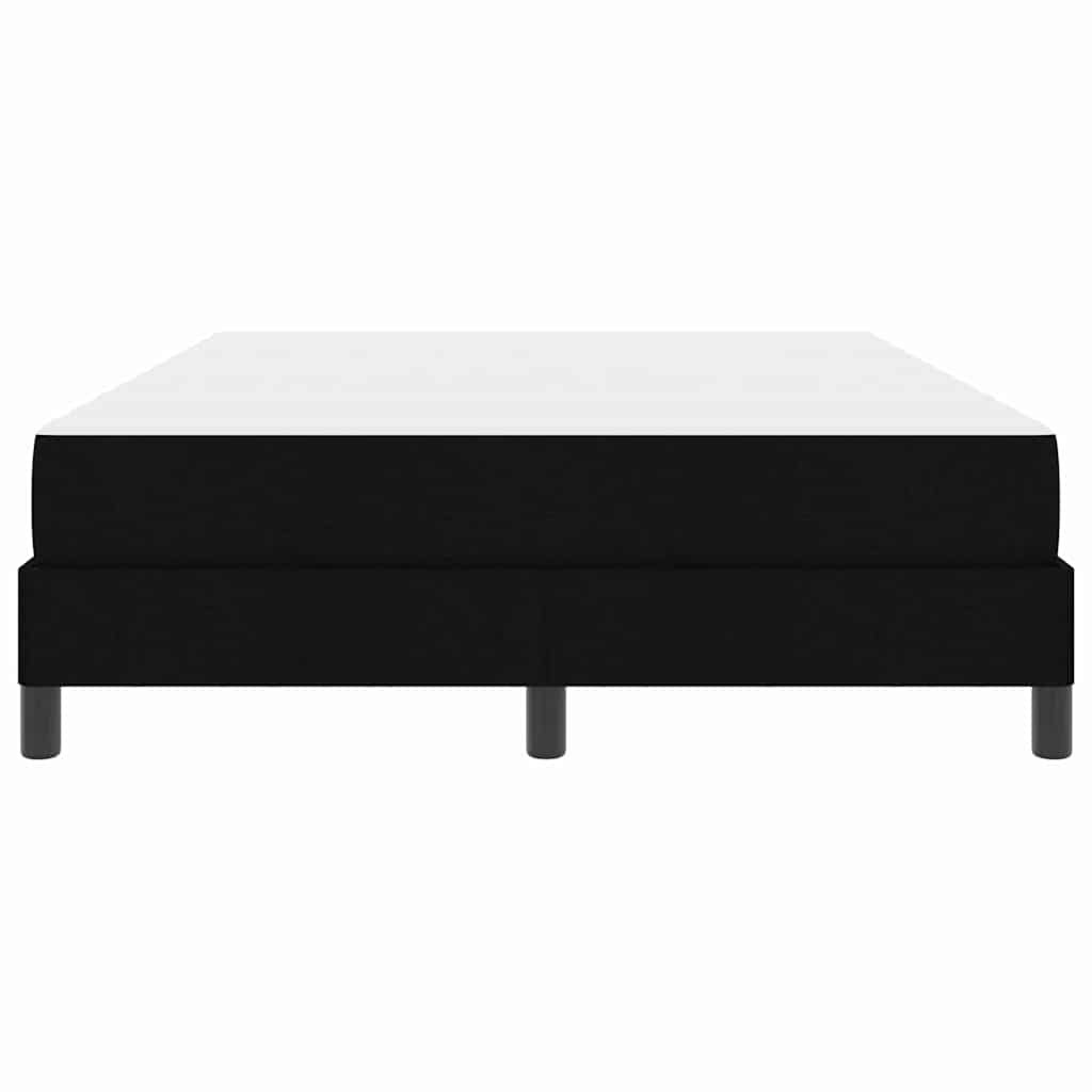 vidaXL Κρεβάτι με ελατήρια με στρώμα Μαύρο 140 x 190 cm ύφασμα