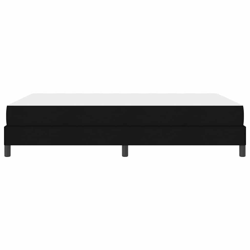 vidaXL Κρεβάτι με ελατήρια με στρώμα Μαύρο 140 x 190 cm ύφασμα