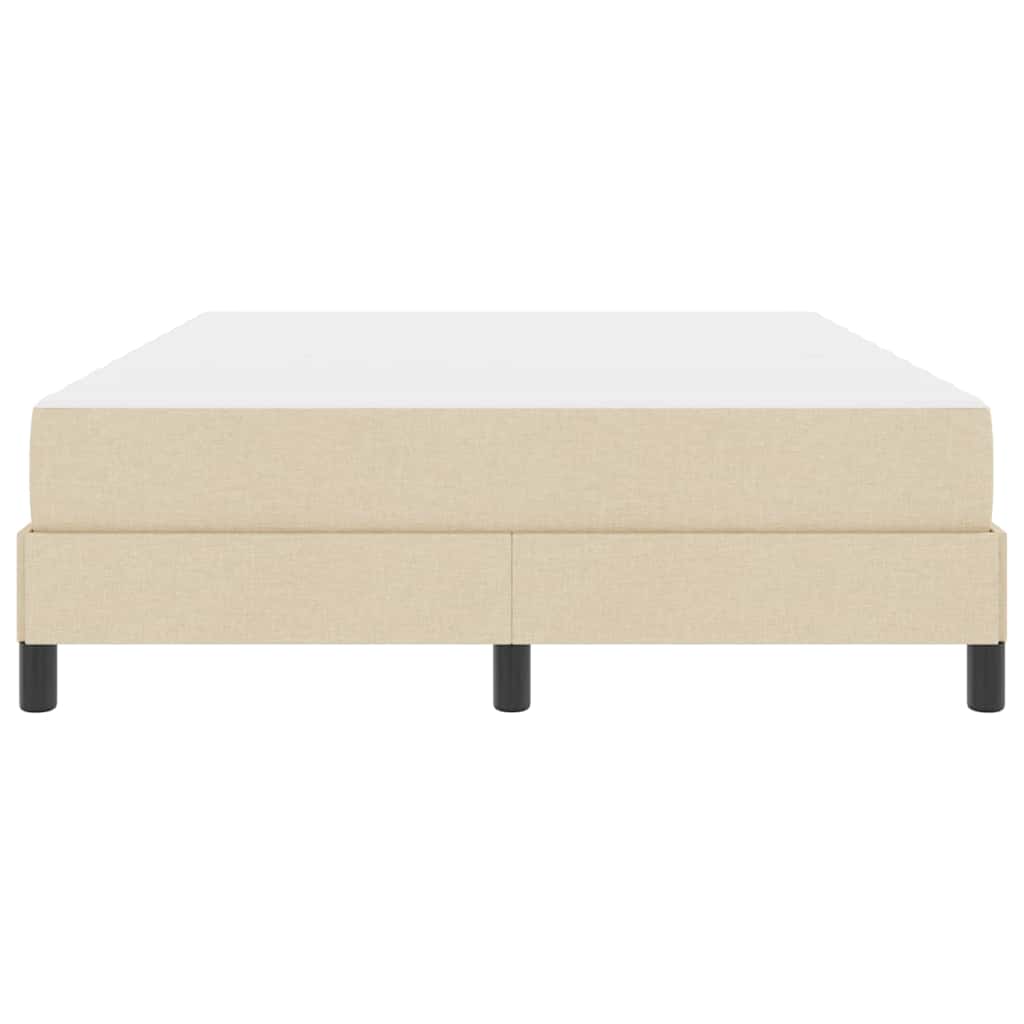 vidaXL Κρεβάτι με ελατήρια με στρώμα Κρεμ 140 x 190 cm ύφασμα
