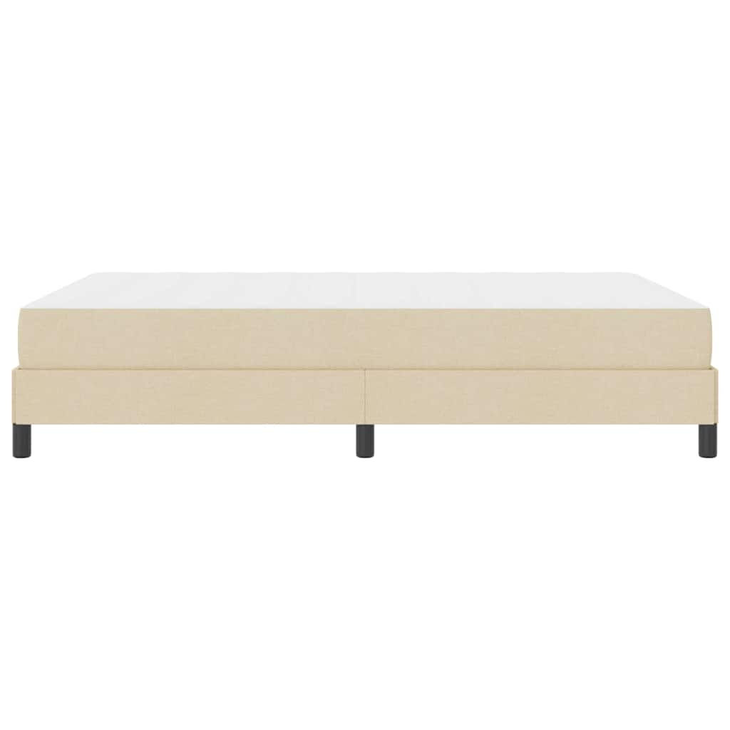 vidaXL Κρεβάτι με ελατήρια με στρώμα Κρεμ 160 x 200 cm ύφασμα